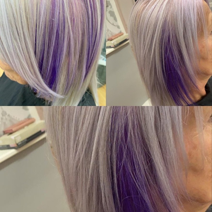 colouring purple hair